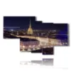 bilder mit fotos von turin von oben bei nacht beleuchtet - version: 7 pannelli 171x102cm