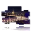 bilder mit fotos von turin von oben bei nacht beleuchtet - version: 10 pannelli 176x115cm