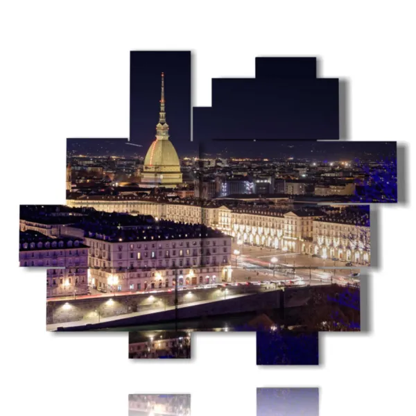 Paintings with photos of Turin