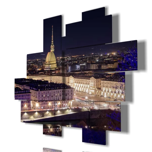 quadri con foto di Torino notturna