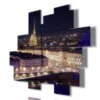 Gemälde mit Fotos von nächtlichem Turin