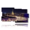 paintings with photos of turin seen from above illuminated at night - version: 10 pannelli 183x100cm