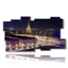 tableaux avec photos de turin vu d en haut illumine la nuit - version: 11 pannelli 184x104cm