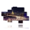 tableaux avec photos de turin vu d en haut illumine la nuit - version: 8 pannelli 185x113cm