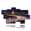 tableaux avec photos de turin vu d en haut illumine la nuit - version: 9 pannelli 187x108cm