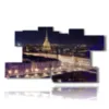 tableaux avec photos de turin vu d en haut illumine la nuit - version: 10 pannelli 189x106cm