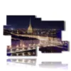 paintings with photos of turin seen from above illuminated at night - version: 12 pannelli 190x119cm