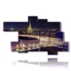 tableaux avec photos de turin vu d en haut illumine la nuit - version: 10 pannelli 195x118cm