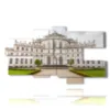 cuadro ciudad de turin palazzina di stupinigi - version: 7 pannelli 177x102cm