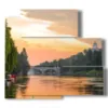 paintings on turin at sunset - version: 5 pannelli 102x93cm