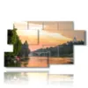 paintings on turin at sunset - version: 7 pannelli 157x90cm