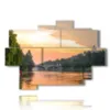 paintings on turin at sunset - version: 9 pannelli 164x114cm