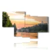 tableaux sur turin au coucher du soleil - version: 7 pannelli 171x102cm
