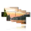 tableaux sur turin au coucher du soleil - version: 7 pannelli 173x106cm