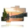 bilder von turin bei sonnenuntergang - version: 10 pannelli 173x114cm