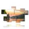 tableaux sur turin au coucher du soleil - version: 7 pannelli 175x108cm
