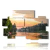 paintings on turin at sunset - version: 10 pannelli 176x115cm
