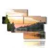 paintings on turin at sunset - version: 10 pannelli 176x119cm