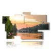 tableaux sur turin au coucher du soleil - version: 9 pannelli 182x107cm