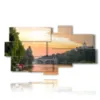 tableaux sur turin au coucher du soleil - version: 8 pannelli 184x100cm