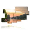 paintings on turin at sunset - version: 10 pannelli 188x117cm