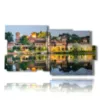 moderne bilder in turin im wasser gespiegelt - version: 10 pannelli 183x100cm