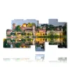 moderne bilder in turin im wasser gespiegelt - version: 10 pannelli 207x106cm
