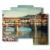 quadro con immagine di firenze - version: 5 pannelli 89x77cm
