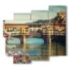 quadro con immagine di firenze - version: 5 pannelli 106x98cm