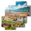 quadro con immagine firenze - version: 4 pannelli 77x78cm