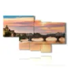 painting with images of florence ponte vecchio - version: 7 pannelli 171x102cm