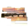 painting with images of florence ponte vecchio - version: 9 pannelli 180x103cm
