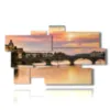 painting with images of florence ponte vecchio - version: 9 pannelli 182x107cm