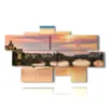 painting with images of florence ponte vecchio - version: 9 pannelli 187x108cm