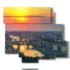 painting with images of florence today - version: 6 pannelli 113x99cm