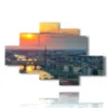 painting with images of florence today - version: 6 pannelli 146x94cm