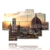 bild mit fotos von florenz bei sonnenuntergang - version: 9 pannelli 164x114cm
