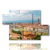 quadro con immagini citta di firenze - version: 5 pannelli 128x85cm