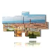 tableau avec des images de la ville de florence - version: 8 pannelli 185x109cm