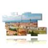 painting with images of the city of florence - version: 10 pannelli 191x106cm