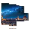 painting with images florence at night - version: 5 pannelli 104x90cm