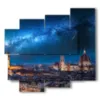 bild mit bildern florenz bei nacht - version: 5 pannelli 106x98cm