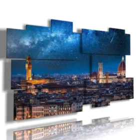 Gemälde Florenz bei Nacht