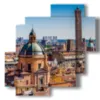 modern city paintings in bologna - version: 4 pannelli 77x78cm