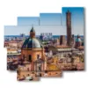 modern city paintings in bologna - version: 5 pannelli 106x98cm