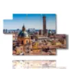 modern city paintings in bologna - version: 5 pannelli 128x85cm