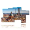 modern city paintings in bologna - version: 9 pannelli 184x106cm