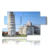 caja con imagenes de hermosas ciudades pisa - version: 7 pannelli 157x90cm