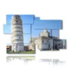 painting with images of beautiful cities pisa - version: 12 pannelli 190x119cm