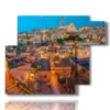 modern painting cities matera basilicata - version: 6 pannelli 122x96cm